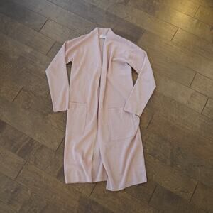 Babaton Lance Cardigan Sweater Womens Small Pink Knit Patch‎ Pockets Open Front
